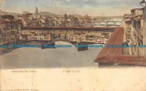 R158313 Panorama der Brücken. Florenz. 1904