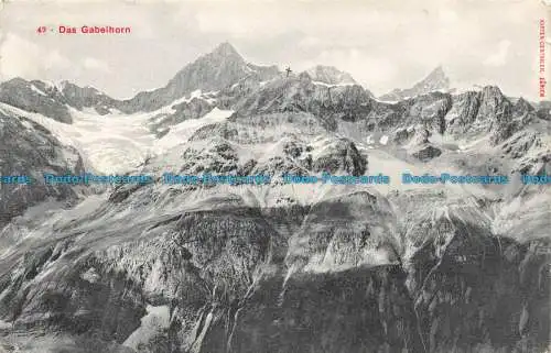 R159336 Das Gabelhorn. 1907