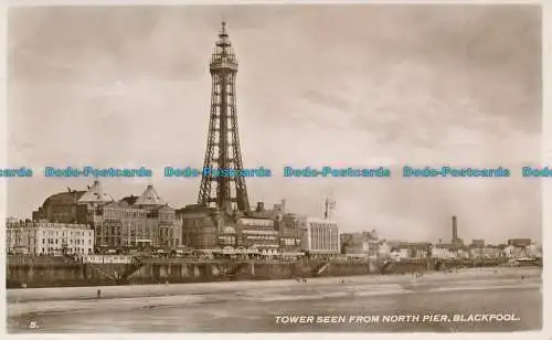 R159376 Turm vom North Pier aus gesehen. Blackpool. D. Konstanz. RP