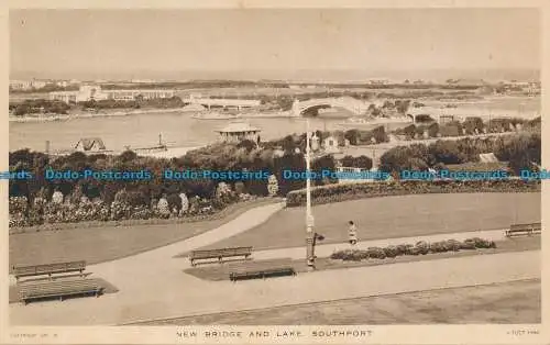 R159378 Neue Brücke und See. Southport. Tuck