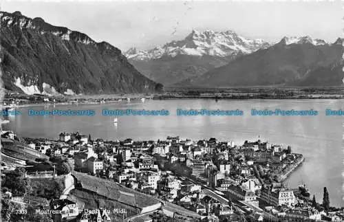 R158975 Montreux und die Dents du Midi. Jaeger. Nr. 7303