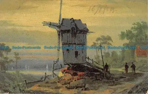 R158448 alte Postkarte. Windmühle. 1904