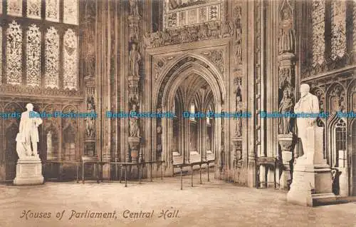 R158449 Häuser des Parlaments. Zentrale Halle. Frith. 1924