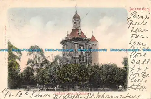 R159012 Telefonturm und Gärten. Johannesburg. Sallo Epstein. 1903