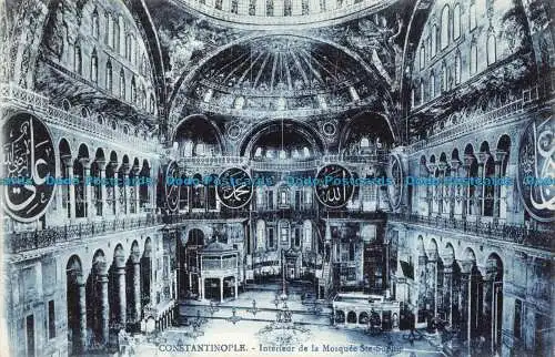 R159452 Konstantinopel. Innenraum der St. Sophia Moschee. M. Azikri