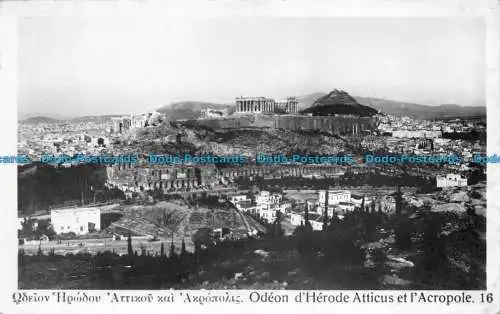 R159478 Odeon f Herodes Atticus und die Akropolis