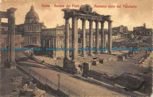 R159051 Rom. Ruinen des Forum Romanum vom Tabular aus gesehen