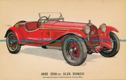 R159103 Postkarte. 1932 1750 ccm Alfa Rome. Prescott Pickup