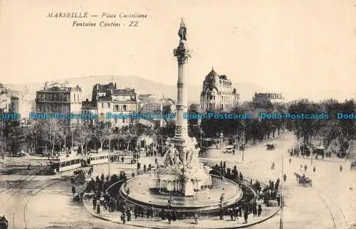 R159584 Marseille. Platzieren Sie Castellane. Brunnen Cantini. ZZ