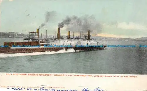 R159588 Südpazifik-Dampfer Solano San Francisco Bay. E.P. Charlton. 1907