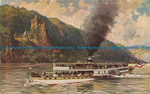 R159602 Dampfschiffahrt auf dem Rhein. Nach Olgemalden von Paul Putzhofen Hambuc