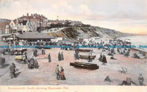 R160493 Bournemouth Sands mit Boscombe Pier. Milton. Artlette. 1907