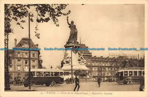 R159212 Paris. Republique Square. A. Leconte