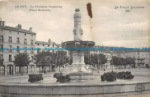 R160563 Le Puy. La Fontaine Chassaing. Place Michelet