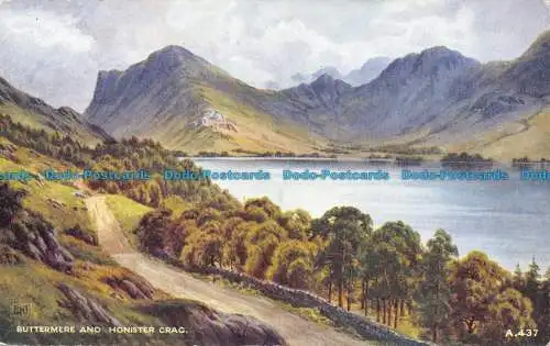 R160566 Buttermere und Honister Crag. Valentinstag. Kunstfarbe