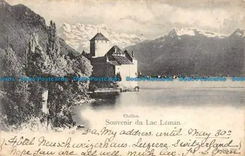 R160624 Chillon. Erinnerung an den Genfersee. 1902