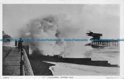 R160640 St. Leonards Rough Sea. Schnell. 1907