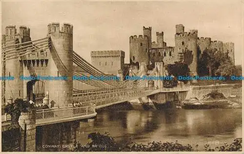 R159866 Conway Castle und Brücke. Valentinstag. Fotografie. Nr. 5619