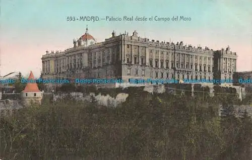 R159876 Madrid. Königspalast vom Campo del Moro