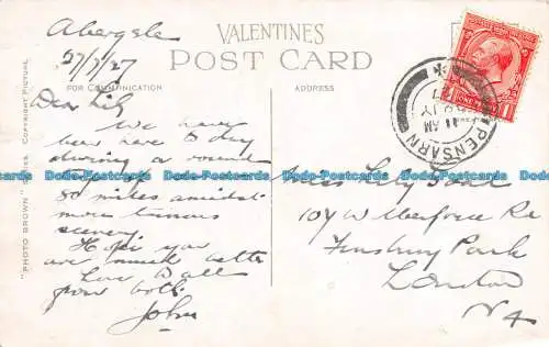 R160005 Schwalbenfälle. Bettws Y Coed. Valentinstag. Foto braun. 1927