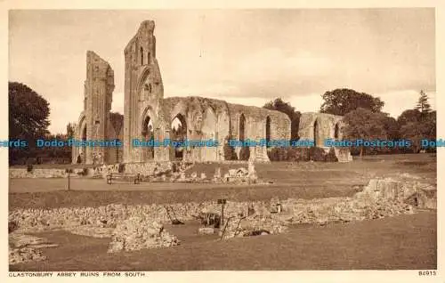 R160878 Ruinen der Glastonbury Abbey aus dem Süden. Photochrom. Nr. 84915