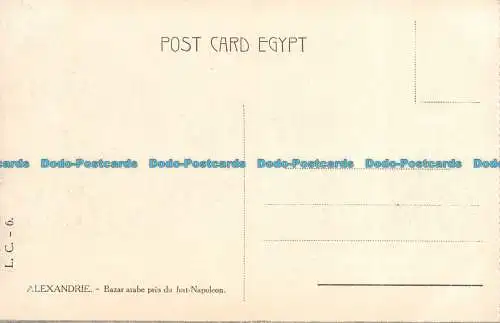 R160121 Alexandria. Arabischer Basar ordentliches Fort Napoleon. L.C.Nr. 6