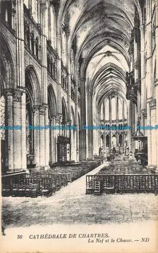 R161017 Kathedrale von Chartres. das Kirchenschiff und den Chor. ND. Nr. 30