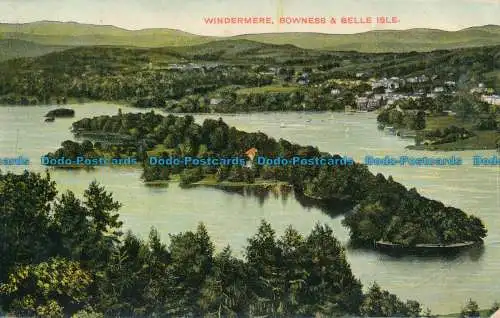 R161032 Windermere. Bowness und Belle Isle. G.D. und D. Der Stern. 1907