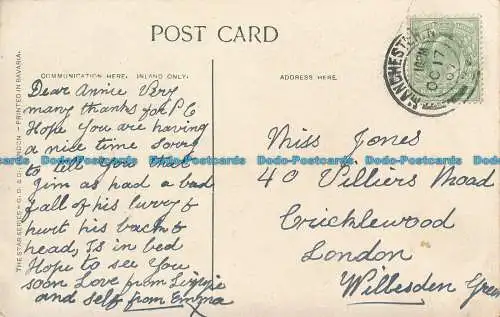 R161032 Windermere. Bowness und Belle Isle. G.D. und D. Der Stern. 1907