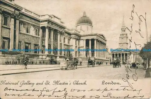 R160171 Nationalgalerie und St. Martins Kirche. London. 1905