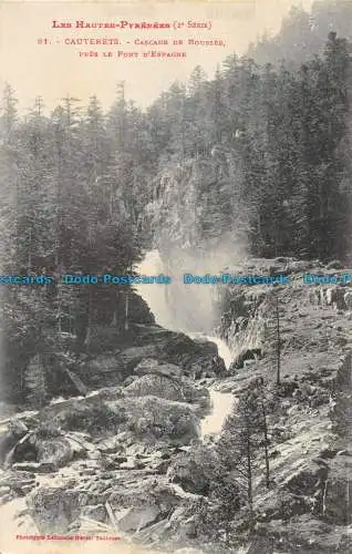 R161111 Die hohen Pyrenäen. Kauterets. Bousses Wasserfall bei der Pont d Espagn