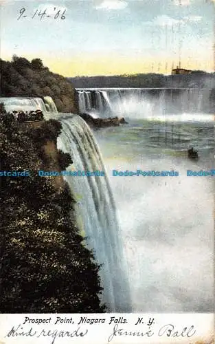 R161155 Prospect Point Niagarafälle. Nr. J. 1906