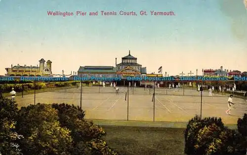 R160329 Wellington Pier und Tennisplätze. Gt. Yarmouth. 1929