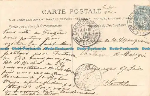 R161193 Fougeres. Das Schloss. 1904