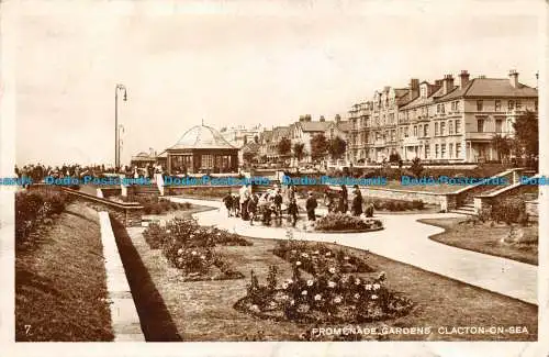 R160354 Promenadengärten. Clacton auf See. Rp. 1930