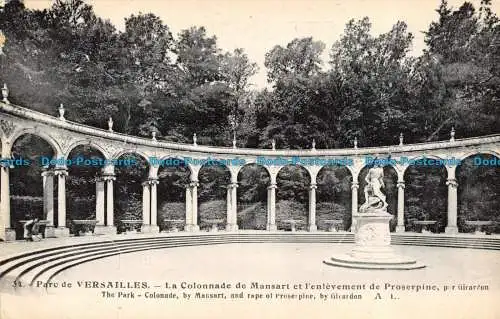 R160391 Der Park. Versailles. Kolonade von Mansart und Vergewaltigung der Proserpine von Gira