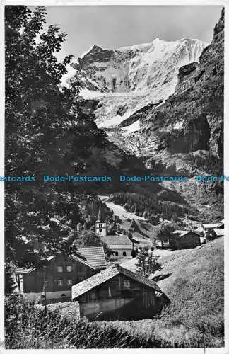 R161483 Grindelwald. Viescherhorner mit Kirche. R. Schudel. 1937