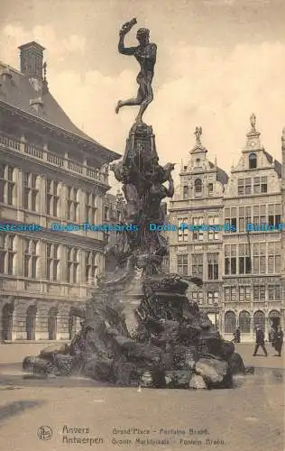 R161575 Antwerpen. Grand Place. Brabo-Brunnen. E. Lilot. Nels