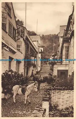 R161609 Clovelly High Street. Frith. 1960