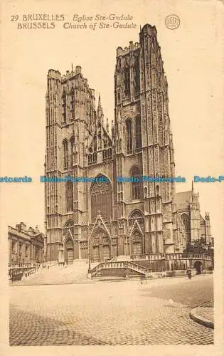 R161646 Brüssel. Kirche von Ste Gudule. Albert