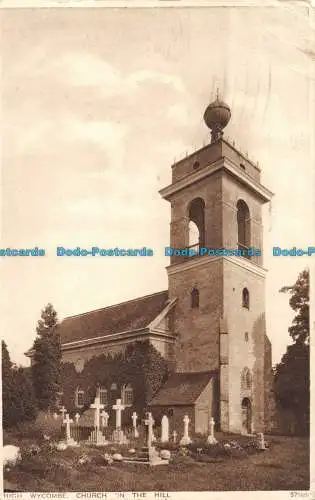 R161652 High Wycombe Kirche auf dem Hügel. Photochrom. 1930