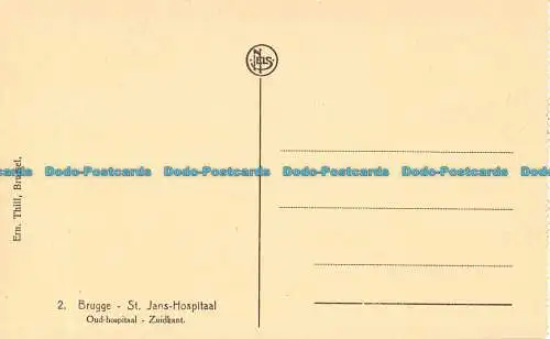 R161799 Brügge. St. Jans Hospital. Ern. Thill. Nels