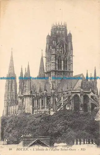 R161813 Rouen. Die Apsis der Kirche Saint Ouen. ND