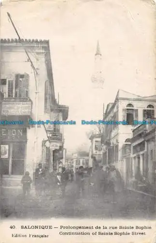 R161878 Thessaloniki. Verlängerung der Rue Sainte Sophie. 1917