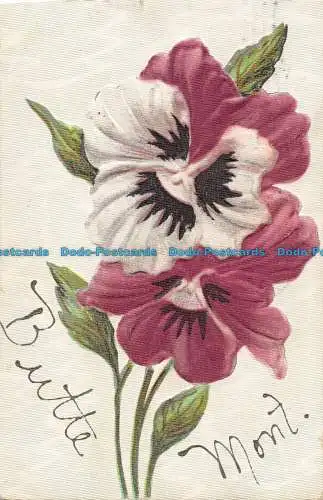 R161897 Alte Postkarte. Blumen. 1909