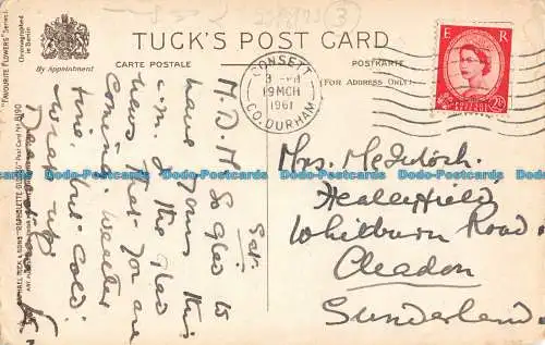 R162078 alte Postkarte. Gelbe Blumen. Tuck. 1961