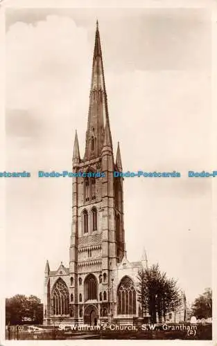 R162103 St. Wulframs Kirche. S.W. Grantham. Valentinstag. RP. 1937