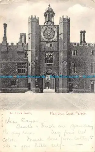 R162125 Der Uhrturm. Hampton Court Palace. 1904