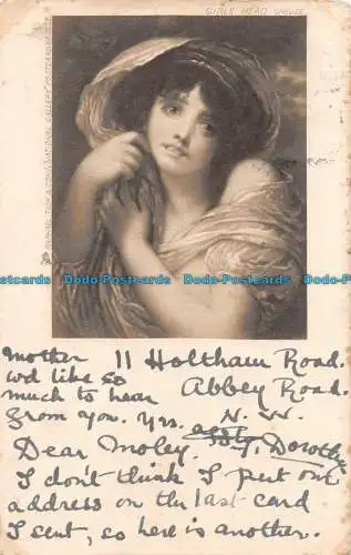 R162719 Mädchenkopf. Greuze. Tuck. 1901