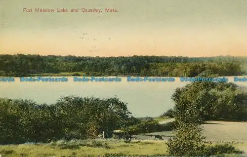 R162738 Fort Meadow Lake und Causeway. Masse. Robbins Bros. 1908